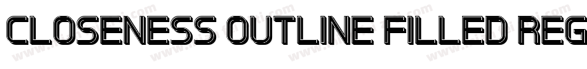Closeness Outline Filled Regular字体转换